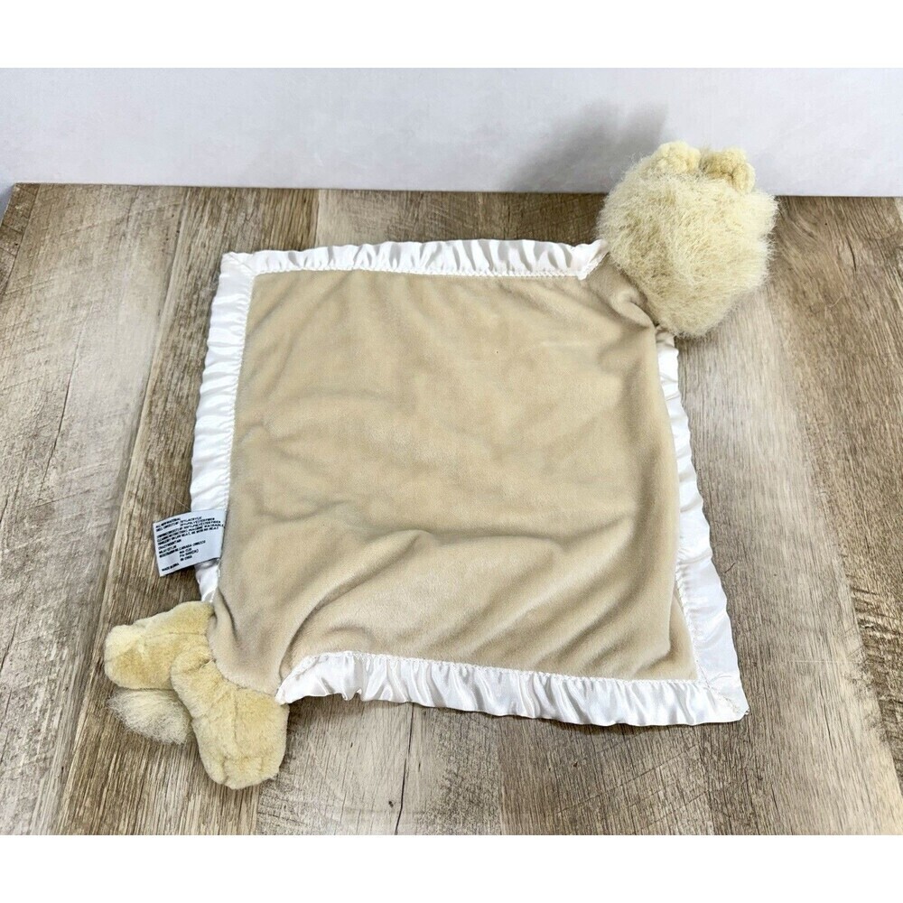 14" Lori Turner My Banky Lynn Kitty Cat Baby Lovey Plush Blanket Satin Trim Tan - Picture 7 of 12